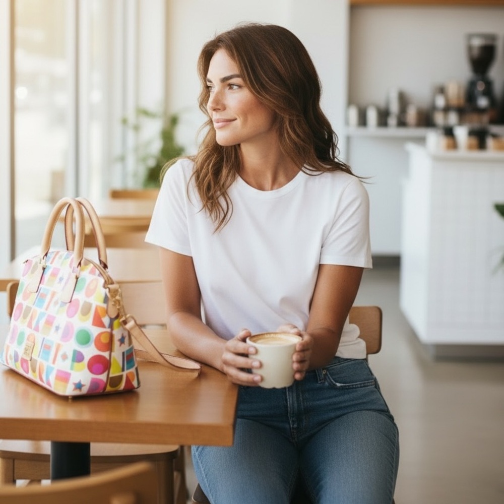 Dooney & Bourke Art Deco Domed Satchel - Picture 4 of 4